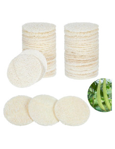 30 Esponjas de Lufa Natural 5.5 cm para Exfoliación Facial