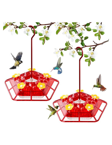 Alimentador de Colibríes Morikey 10 oz - 2 Paquete A Prueba de Hormigas