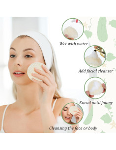 30 Esponjas de Lufa Natural 5.5 cm para Exfoliación Facial 2