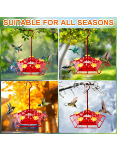 Alimentador de Colibríes Morikey 10 oz - 2 Paquete A Prueba de Hormigas 2