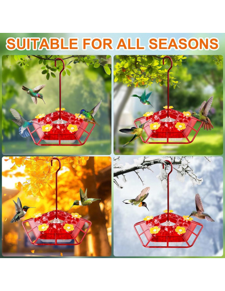 Alimentador de Colibríes Morikey 10 oz - 2 Paquete A Prueba de Hormigas