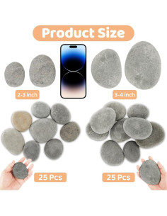 Set de 50 Rocas para Pintar CYEAH 5-10 cm para Manualidades 2