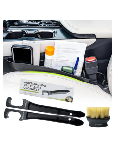 Organizador de Espacio entre Asientos ECOMORA - 2 Piezas con Cepillo