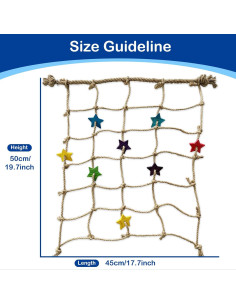 Red de Escalada para Aves HOKABLE 45.72x50.8cm Ecológica 2