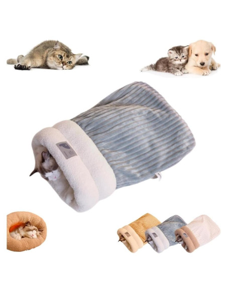 Saco de dormir para gatos JCATPD M-43.9x37.1cm Gris