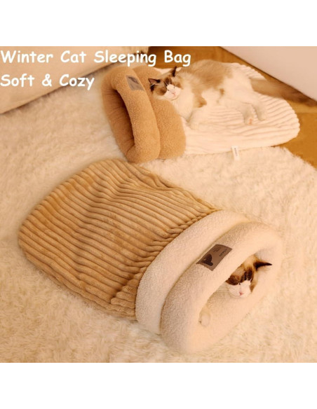 Saco de dormir para gatos JCATPD M-43.9x37.1cm Gris