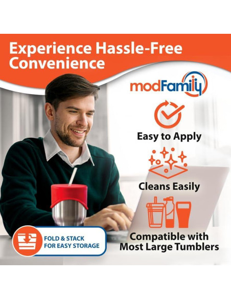 Tapa de Vaso de Silicona ModFamily - 3 Colores, A prueba de Derrames