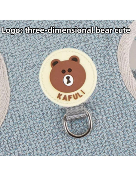 Conjunto Arnés y Correa Ajustable para Conejo Copfeu Rojo M