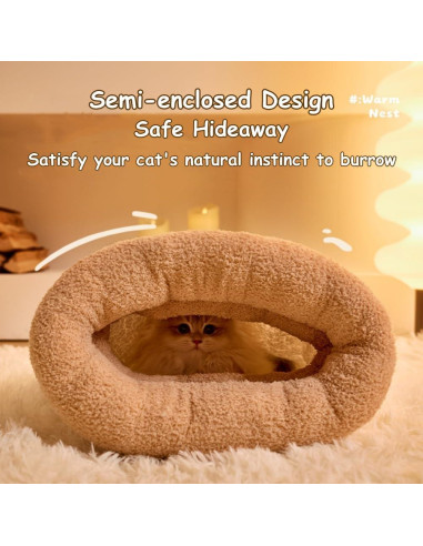 Saco de dormir para gatos JCATPD M-43.9x37.1cm Gris