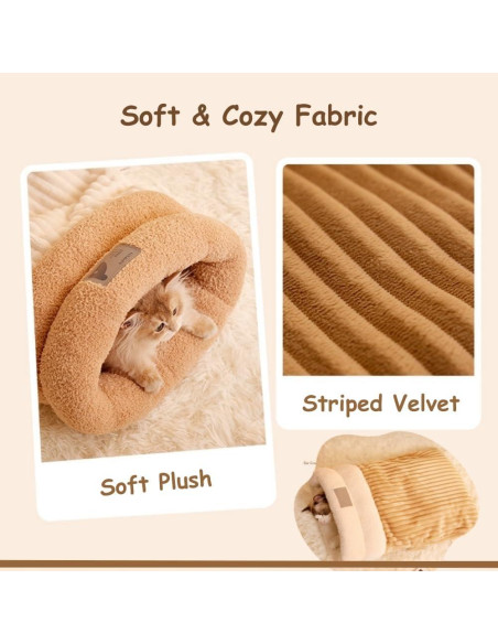 Saco de dormir para gatos JCATPD M-43.9x37.1cm Gris