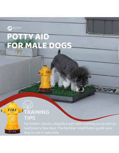 Poste de Orina para Perros Prefdo Mini Amarillo 23.9 cm