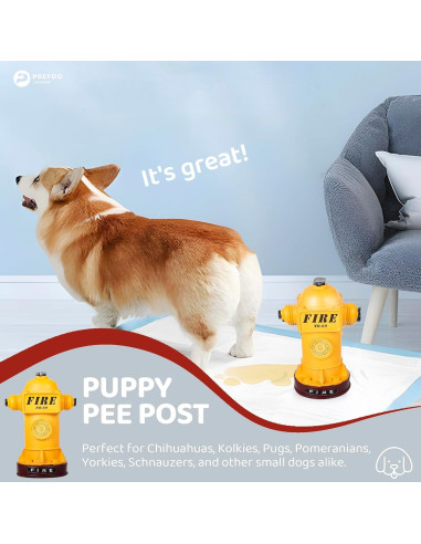 Poste de Orina para Perros Prefdo Mini Amarillo 23.9 cm