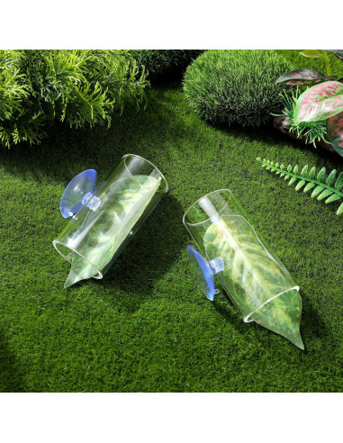 Escondite para Peces Betta Kisangel con Hoja y Ventosa 8x4cm