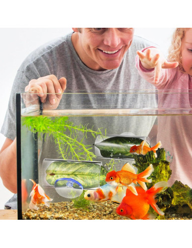 Escondite para Peces Betta Kisangel con Hoja y Ventosa 8x4cm