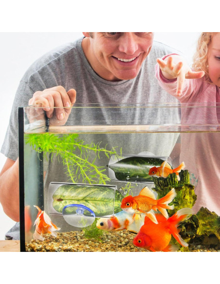 Escondite para Peces Betta Kisangel con Hoja y Ventosa 8x4cm