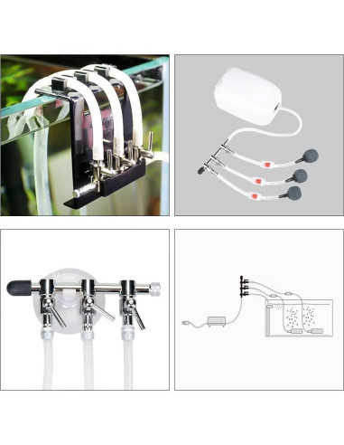 Divisor de Aire para Acuario 10 en 1 BornFeel con Válvula de Control