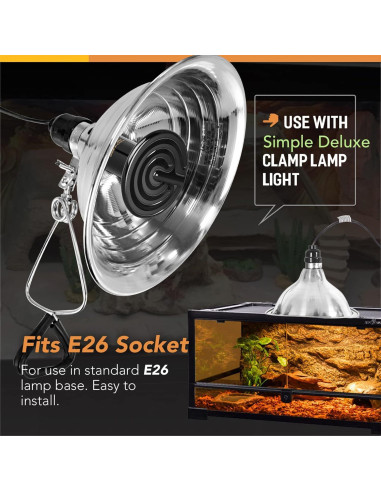 Emisor de Calor Cerámico Simple Deluxe 250W para Reptiles