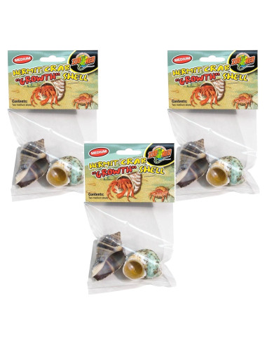 Conchas de Crecimiento para Cangrejos Ermitaños Zoo Med - 6 Unidades