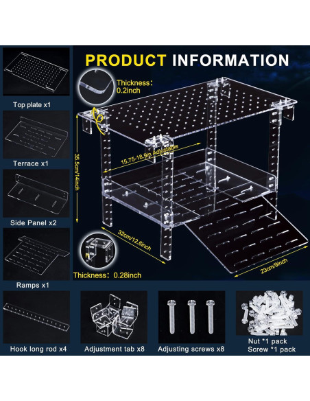 Plataforma de Sol para Tortugas Chunful 40-48 cm Acrílico