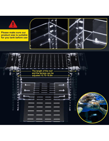 Plataforma de Sol para Tortugas Chunful 40-48 cm Acrílico