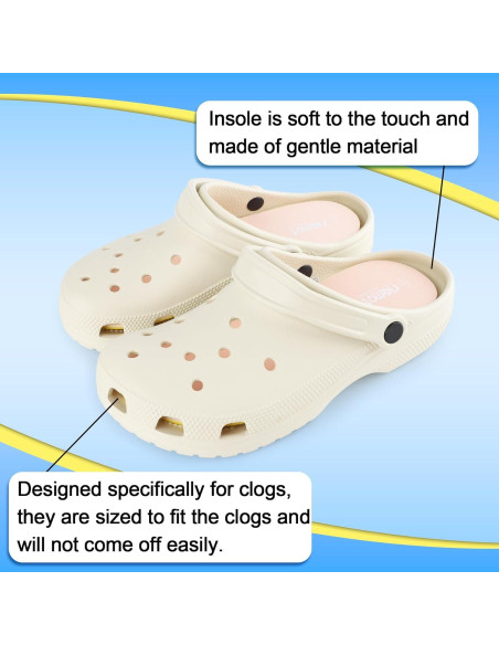 Plantillas para Zuecos Riemot 2 Pares Espuma Viscoelástica Rosa