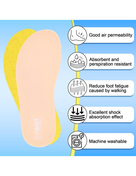 Plantillas para Zuecos Riemot 2 Pares Espuma Viscoelástica Rosa