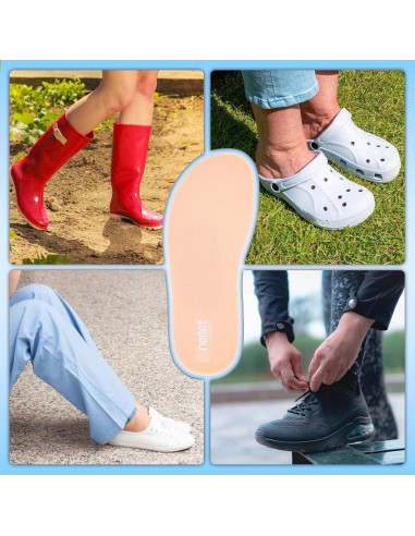 Plantillas para Zuecos Riemot 2 Pares Espuma Viscoelástica Rosa