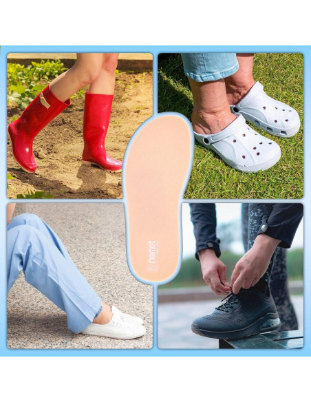 Plantillas para Zuecos Riemot 2 Pares Espuma Viscoelástica Rosa