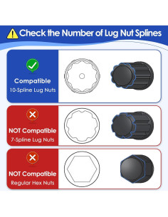 Juego de 3 Llaves de Tuerca Spline 10 Feekoon para SUV 2