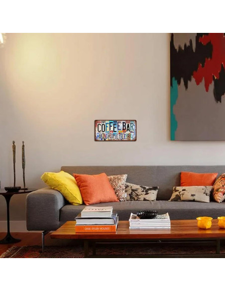 Placa de Licencia Vintage Bat Cave Aluminio 30.48x15.24cm