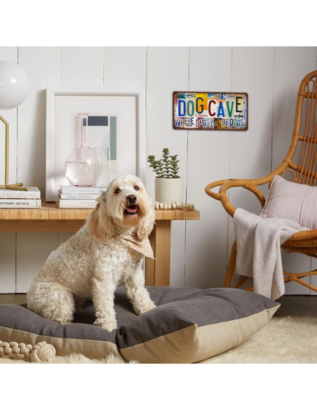 Placa de Licencia Vintage Bat Cave Aluminio 30.48x15.24cm