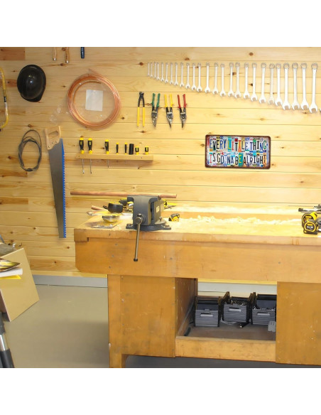 Placa de Licencia Vintage Bat Cave Aluminio 30.48x15.24cm