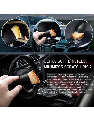 Kit de Cepillos de Limpieza Interior de Coche Cheeris - 2 Piezas