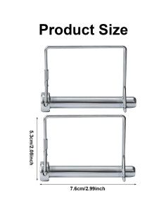 Paquete de 2 Pines de Acoplador de Remolque Lasuroa 9.53mm 2