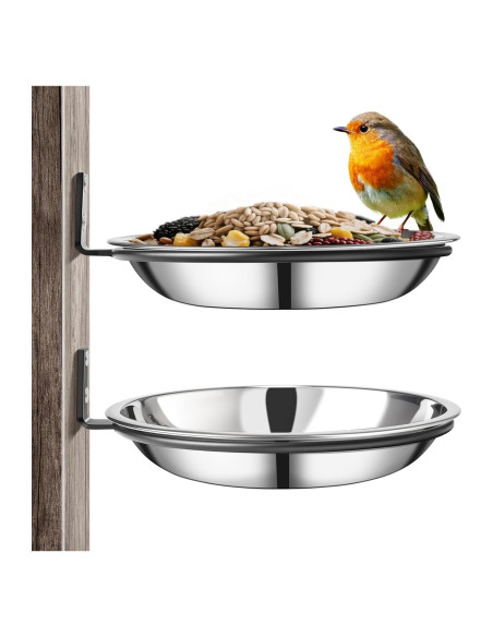 Soporte para Comedero de Aves Harhana - Acero Inoxidable 2 Pzs