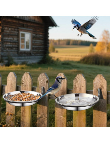 Soporte para Comedero de Aves Harhana - Acero Inoxidable 2 Pzs