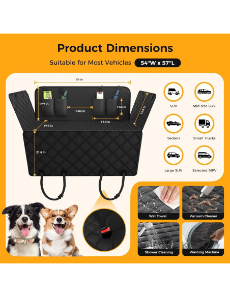 Funda de Asiento para Perros Elouta BK0CWZD Impermeable 137x145cm