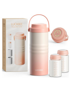 Enfriador de Leche Materna LUCKBEE 24H Rosa 0.47L Aislado