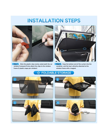 Sombrillas para Ventanas de Auto RSACET para Toyota RAV4 2019-2025