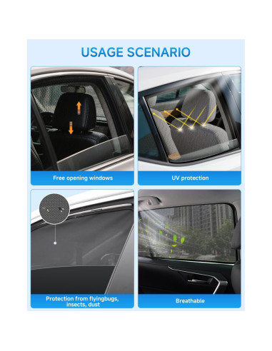 Sombrillas para Ventanas de Auto RSACET para Toyota RAV4 2019-2025