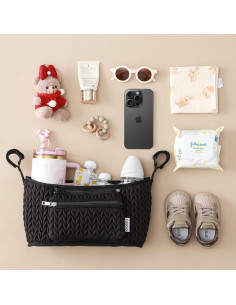 Organizador de Cochecito LUKJOJO Negro con Soporte para Botellas 2