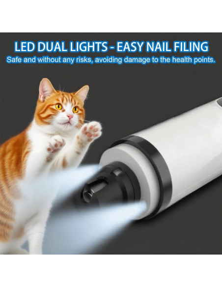 Recortadora de Uñas Silenciosa Tasunte 3 Velocidades LED USB