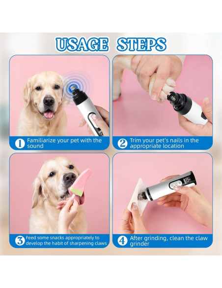 Recortadora de Uñas Silenciosa Tasunte 3 Velocidades LED USB