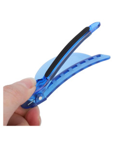 2 Clips de Sección de Cabello Azul con Aislamiento Térmico