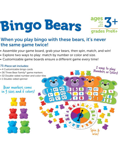 Juego de Bingo Personalizado Recursos de Aprendizaje 73 Piezas