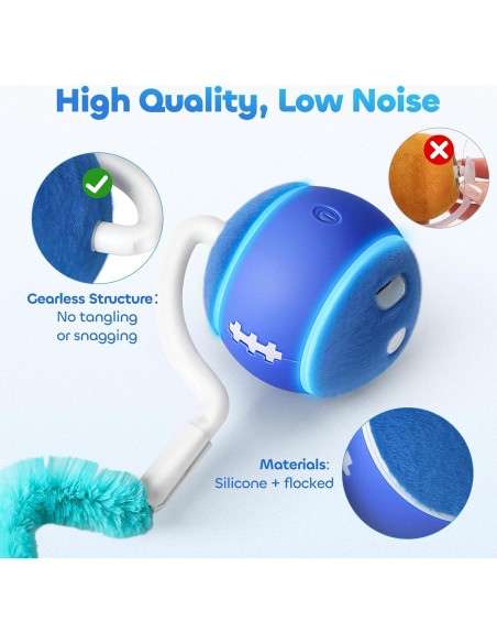 Bola de Juguete Interactiva para Gatos DDXCOO, Recargable USB