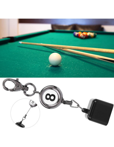 Soporte de Tiza Retráctil para Billar Luatoxry - Negro