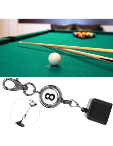 Soporte de Tiza Retráctil para Billar Luatoxry - Negro