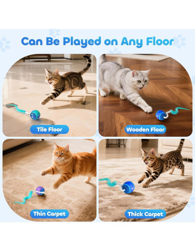 Bola de Juguete Interactiva para Gatos DDXCOO, Recargable USB