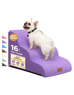 Escalera para Perros Zerbuger 3 Pasos Púrpura 40.64 cm
